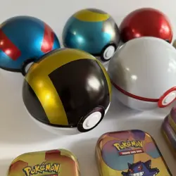 Lot of 19 EMPTY Pokemon TCG Ball Tins and Mini Tins Unova BBolt Scarlet & Violet - Image 2