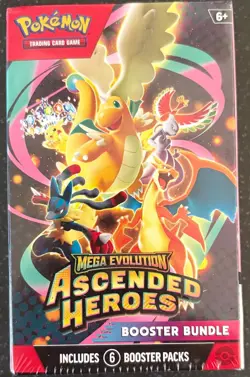Pokemon TCG Mega Evolution Ascended Heroes Booster Bundle 6 Packs Sealed - Image 1