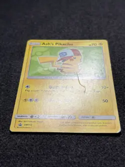 Pokemon Ash's Pikachu Black Star Promo Card SM112 2017 I Choose You Pokemon MP - Image 3