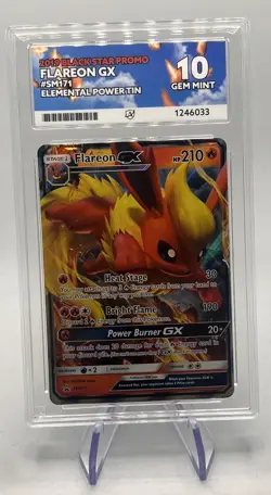 Pokemon TCG Sun & Moon Flareon GX SM171 Black Star Promo ACE 10 - Image 1