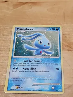 MANAPHY LV.20 4/12 Trainer Kit Holo Rare Promo Pokemon Card ¿ - Image 1