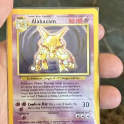 Pokemon Alakazam 1/102 Base Set Holo Rare 80 HP 1999 English Card - Image 3