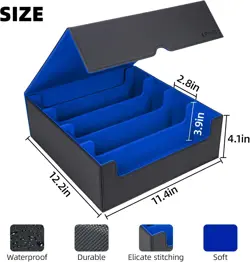 AFIING Trading Card Storage Box, MTG Deck Box with 48 Dividers & Supporters, Com - Image 2