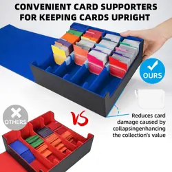 AFIING Trading Card Storage Box, MTG Deck Box with 48 Dividers & Supporters, Com - Image 5