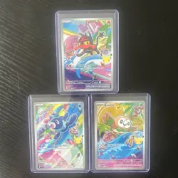 Pokemon TCG First Partner Illustration Collection Series 1 Gen 7 Alola Starters - Image 1