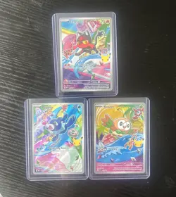 Pokemon TCG First Partner Illustration Collection Series 1 Gen 7 Alola Starters - Image 1