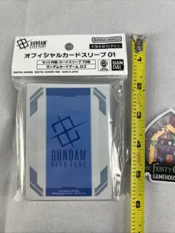 Gundam Card Game Official Card Sleeve 01 Logo Design 70pcs Bandai Japan - Image 5