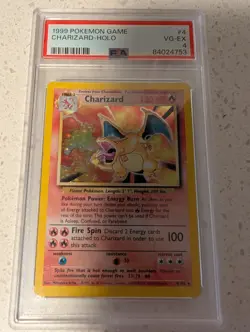 1999 Pokemon Base Set Holo Charizard 4/102 PSA 4 - Image 1