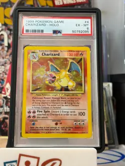 1999 Pokemon Charizard 4/102 Base Set Holo PSA 6! Super Clean Card - Image 1