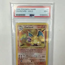 PSA 9 - 1999 Pokemon Base Set Charizard Holo 4/102 - Image 1