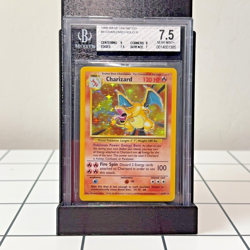 1999 Pokemon Base Set Unlimited Charizard Holo 4/102 BGS 7.5 Cert 14001385 - Image 1