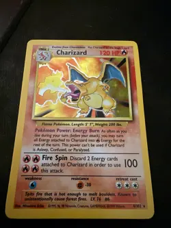 Pokemon TCG Base Set Charizard Holo Rare Unlimited 4/102 English 1999 - Image 1