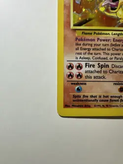 Charizard 4/102 Holo Rare Base Set Unlimited MP 1999 WOTC Vintage Pokemon TCG - Image 5