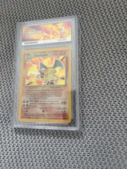Pokemon Charizard Base Set 4/102 Holo 1999 Card Ace 3 Graded slab - Image 3