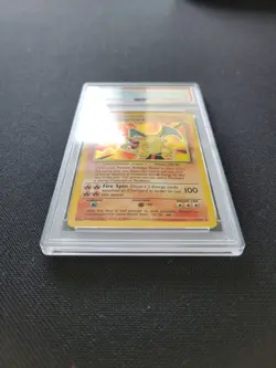 CHARIZARD 1999 POKEMON BASE SET UNLIMITED #4 4/102 HOLO PSA 4 - Image 2