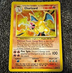 Wizards Pokemon TCG Charizard 4/102 Base Set Holo Rare 1999 English - Image 1