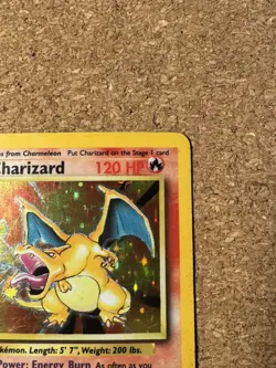 Pokemon TCG Charizard 4/102 Base Set Holo Rare 1999 English 120HP MP - Image 2