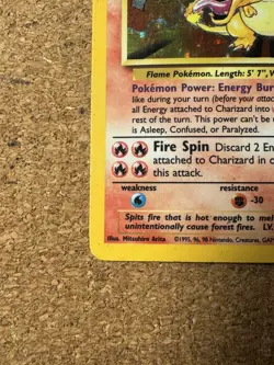 Pokemon TCG Charizard 4/102 Base Set Holo Rare 1999 English 120HP MP - Image 5