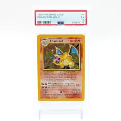 Pokemon TCG 1999 Pokemon Base Set Charizard Unlimited Holo #4/102 PSA 5 - Image 1