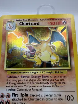 1999 Pokemon Base Set Unlimited Charizard Holo 4/102 MP/HP Vintage 🔥 - Image 2
