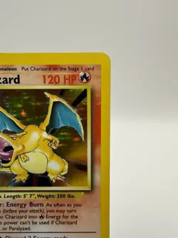 1999 Pokemon Base Set Unlimited Charizard Holo 4/102 MP/HP Vintage 🔥 - Image 3