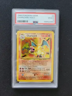 CHARIZARD 1999 POKEMON BASE SET UNLIMITED #4 4/102 HOLO PSA 4 - Image 1