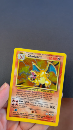 1999 Pokemon Charizard 4/102 Base Set Unlimited Holo Rare WOTC MP - Image 2