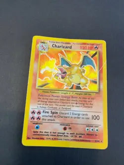 1999 Pokemon Charizard 4/102 Base Set Unlimited Holo Rare WOTC MP - Image 3