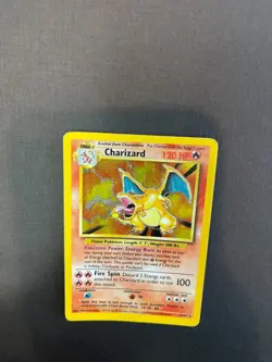 1999 Pokemon Charizard 4/102 Base Set Unlimited Holo Rare WOTC MP - Image 5