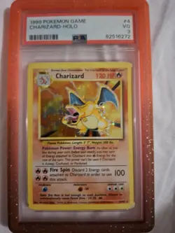 1999 Pokemon Charizard Holo PSA 3 VG Rare Base Set 4/102 - Image 1