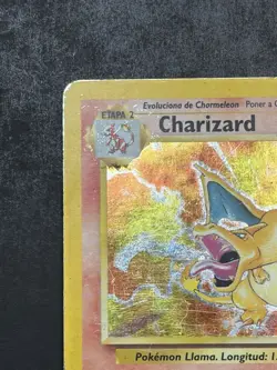 Pokemon Charizard 4/102 Base Set Holo Spanish DMG WOTC Vintage 1999 - Image 3
