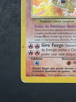 Pokemon Charizard 4/102 Base Set Holo Spanish DMG WOTC Vintage 1999 - Image 5