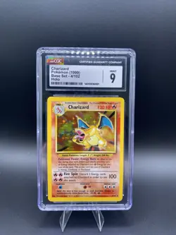 Charizard Pokemon TCG Base Set Holo Rare CGC 9 4/102 English 1999 - Image 1