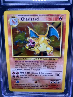 Charizard Pokemon TCG Base Set Holo Rare CGC 9 4/102 English 1999 - Image 2