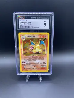Charizard Pokemon TCG Base Set Holo Rare CGC 9 4/102 English 1999 - Image 3