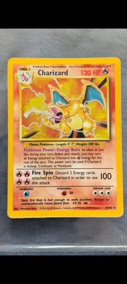Pokemon Charizard Card 4/102 WOTC 1999 Rare Holo Base Set ACE 4 Graded Not PSA - Image 3