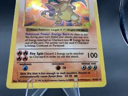 1999 Pokemon Base Set Shadowless Charizard Holo #4/102 (No Creases Or Folds) - Image 4