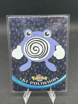 1999 TOPPS Pokemon Card TV Animation Edition Holo #61 Poliwhirl Black Label - Image 1