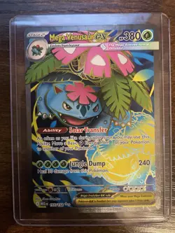 Pokemon TCG Mega-Venusaur-EX Evolutions Holo Full Art Ultra Rare Card 155/132 - Image 1