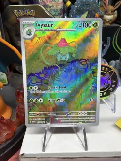 Pokemon TCG Ivysaur 167/165 SV 151 Illustration Scarlet Violet Holo Card - Image 1