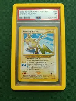 Pokemon TCG Shining Raichu Neo Destiny Holo Card 111/105 PSA 7 - Image 1