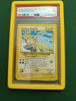 Pokemon TCG Shining Raichu Neo Destiny Holo Card 111/105 PSA 7 - Image 2