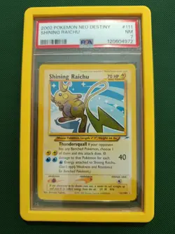 Pokemon TCG Shining Raichu Neo Destiny Holo Card 111/105 PSA 7 - Image 3