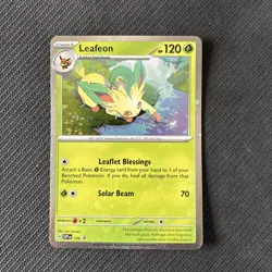 Pokemon TCG Leafeon Black Star Promo Prismatic Evolutions SVP 170 Cosmos Holo - Image 1