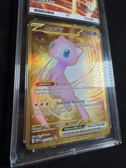 Pokemon TCG Mew EX 205/165 Scarlet & Violet 151 Gold Holo Card Graded Ace 9 - Image 1