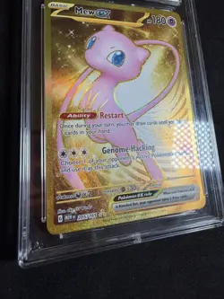 Pokemon TCG Mew EX 205/165 Scarlet & Violet 151 Gold Holo Card Graded Ace 9 - Image 3