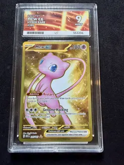 Pokemon TCG Mew EX 205/165 Scarlet & Violet 151 Gold Holo Card Graded Ace 9 - Image 4