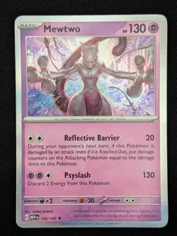 Mewtwo Holo Rare SV: Scarlet & Violet 151 MEW 150/165 Pokemon Card TCG - Image 1