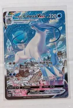 Pokemon TCG Chilling Reign Ice Rider Calyrex VMAX 203/198 Full Art Alt Art NM - Image 1