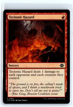 FOIL Tectonic Hazard The Lost Caverns of Ixalan - MTG Magic the Gathering Card - Image 1